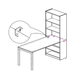 BOOKCASE DESK KIT FOR 30" PLT TOP- PLTBKDK30
