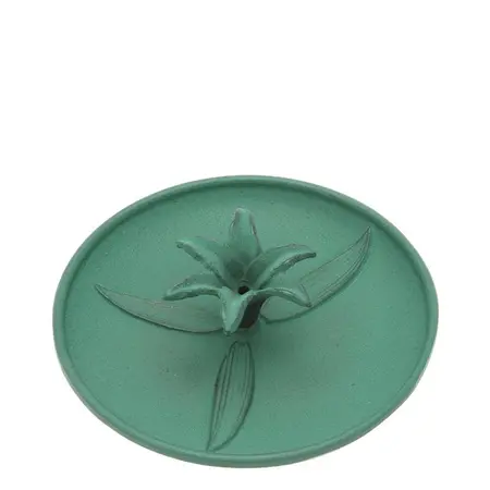 Incense Holder Green Lily