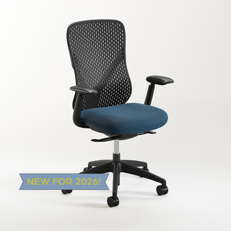 58811 KONFURB NUVÉ CHAIR - Black Frame w/Blue Seat