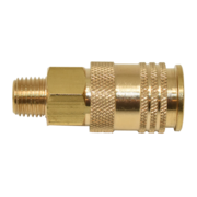 Industrial Brass Couplers - One Touch (1/4" Body, 1/4" Male NPT) Bulk Packed