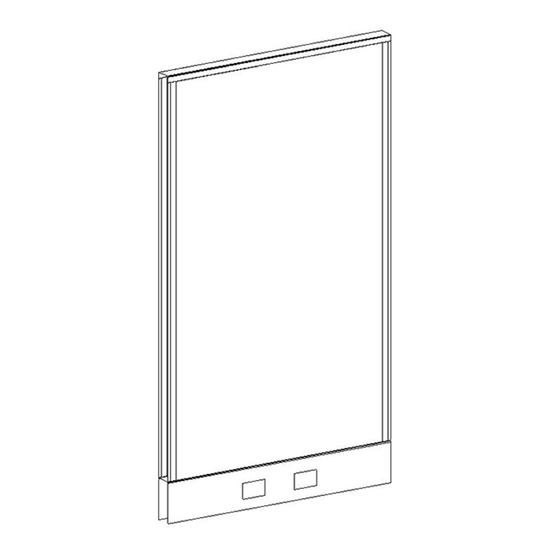 P5330 POWER Webb Panel - 53"H x 30"W Aspen Fabric, Silver