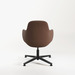 CHK73420 VIVA CLUB CHAIR w/ BLACK FIXED BASE - Brown Seat