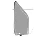 L SIDE MIDDLE GLASS