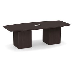 8ft Boat Shape, cube base Conference Table: ESPRESSO CUBBS4236NESPESP