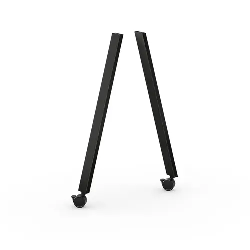 BLACK METAL LEG 41"H CASTERS