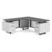 RISLD1002 RISER SERIES - 24" x 72" L-Shape Desk w/Modesty