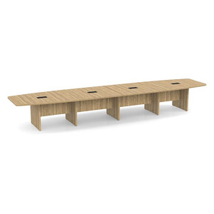 18ft Boat Shape, slab base Conference Table: ASPEN CLABS4216NAPNAPN