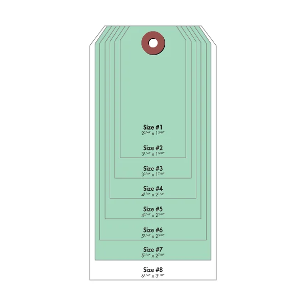 #7 Cardstock Tag - Green