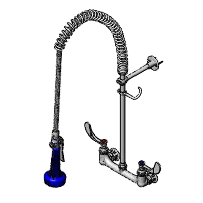 T&S Brass B-0133-CR-B08W4 Easyinstall Pre-Rinse Unit 8" Wall Mount