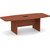 8' Classic Boat Shape Conference Table with Panel Base - Cherry