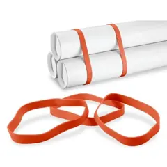 8.5 X .125 X .075" RED RUBBER BAND INDUSTRIAL GRADE 25 LB/CA RB81205