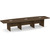 14' Classic Boat Shape Conference Table with Panel Base - Modern Walnut
