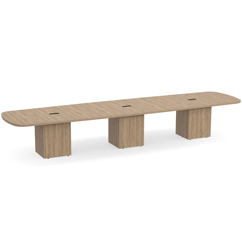Arena Conference Table 16 Ft with Cube Base - Aspen