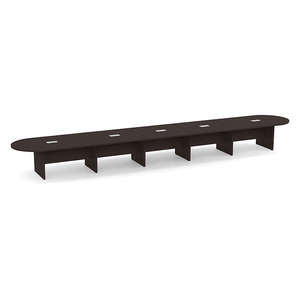 24ft Racetrack, slab base Conference Table: ESPRESSO 
