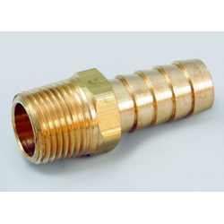 Fitting-Dbl 3/8Mpt 3/8Ho Brass