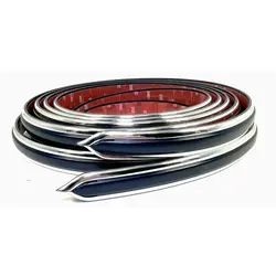 7/8" Mid Line Dark Blue & Chrome Molding