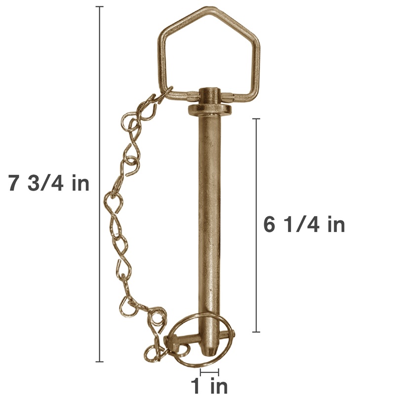 Braber Equipment SwivelHandle Hitch Pin with Chain