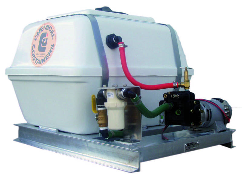 CCI 30 Gallon Fiberglass Tank Sprayer Skid