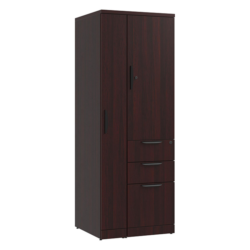 CLAST1018N, PL286/287 NARROW WARDROBE, CABINET, BOX/BOX/FILE - Mahogany