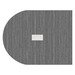 PL137T HALF RACE TRACK SHAPE 60x47 TOP- NEWPORT GRAY