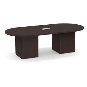 8ft Racetrack, cube base Conference Table: ESPRESSO CUBRT3136NESPESP