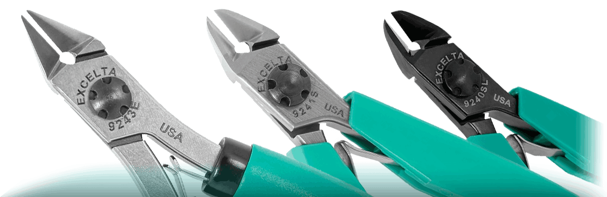 Excelta Hard Wire Cutters with Carbide Inserts Small tapered head; L: 4.5