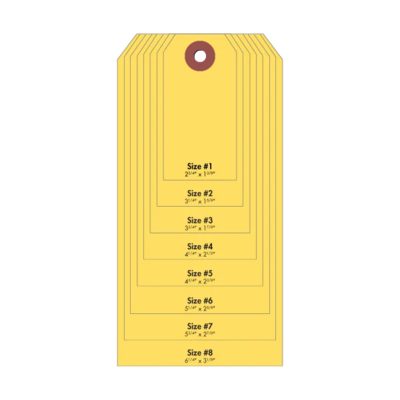 #8 Tyvek Tag - Yellow