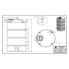 Specs 1500 Gallon Vertical Polyethylene Storage Tank