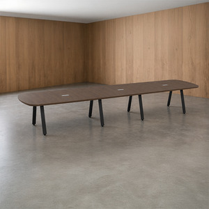 SIGAR7192N - 16 ft. Arena Conference Table w/Black Metal VA Leg