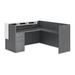 CLALD1056NNPGWHT, 73"x72" L Shape Reception Station with Deluxe Transaction Top - Newport Gray