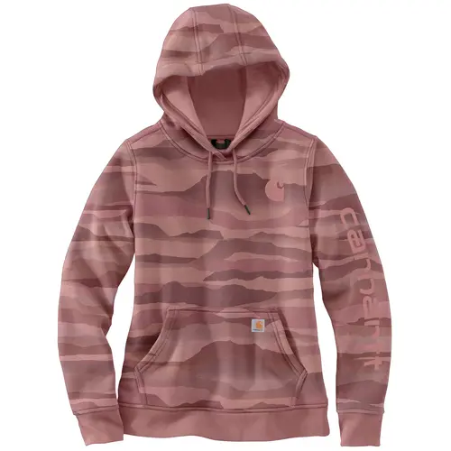 CARHARTT 108087 - Women's Marquette Landscape Camo Sweatshirt - Dark Rose Tint Landscape