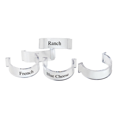 Cal-Mil 3300-CLIPSET for salad dressing bottle (includes: (1) each of blue cheese Label Clips