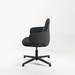CHK73420 VIVA CLUB CHAIR w/ BLACK FIXED BASE - Charcoal Seat