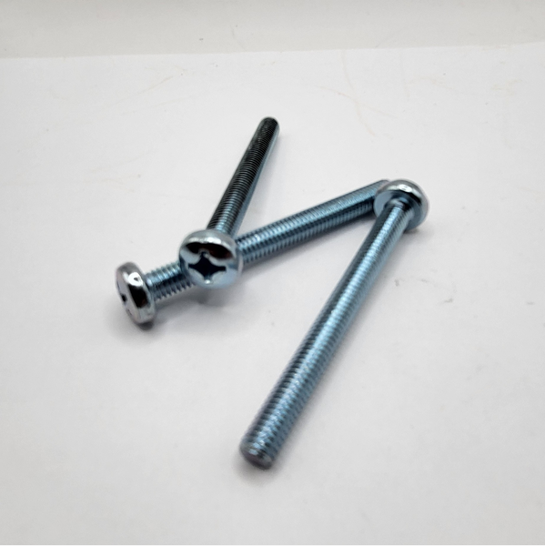 M6 - 1 X 60MM DIN 7985 PHILLIPS PAN HEAD MACHINE SCREW 4.8 ZINC CLEAR