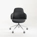 CHK73410 VIVA CLUB CHAIR w/ ALUMINUM BASE - Charcoal Seat