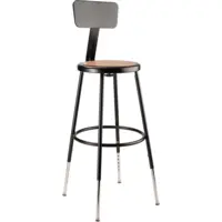 NPS 6424H NPS® 25"-33" Height Adjustable Heavy Duty Vinyl Padded Steel Stool