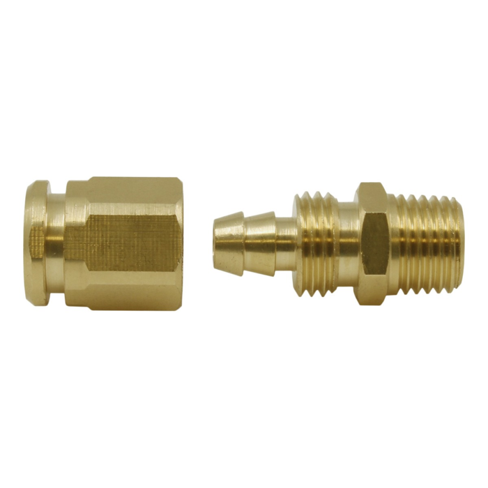 Polyurethane Hose End (1/4" Barb, 1/4" Male NPT) Bulk Packed