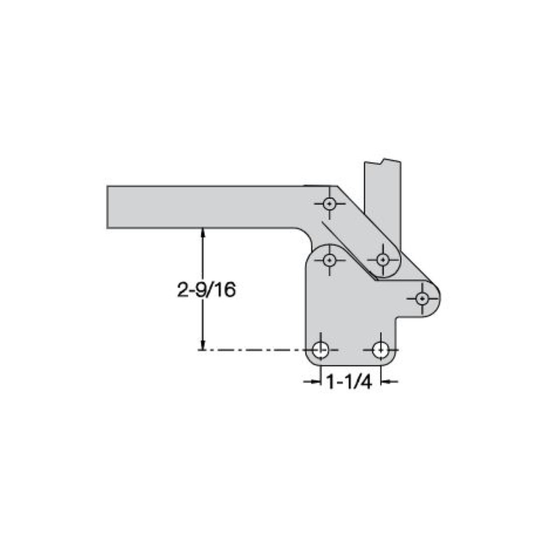 Carr Lane CL-302-TC High Arm Toggle Clamp, Open Arm, Straight Base -Steel (850lbs)