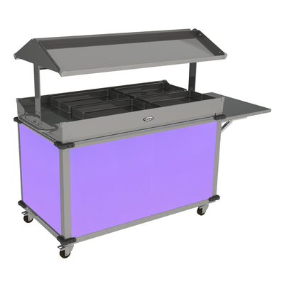 Cadco CBC-GG-B4-L7 MobileServ® Standard Grab & Go Merchandising Cart 2-Sided Grab & Go Shelf On Top