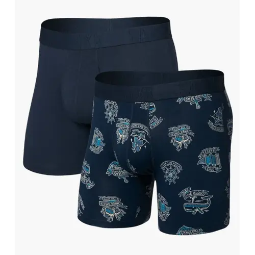 SAXX PP2C - DropTemp® Cooling Cotton (2 Pack) -  High Seas and Dark Ink