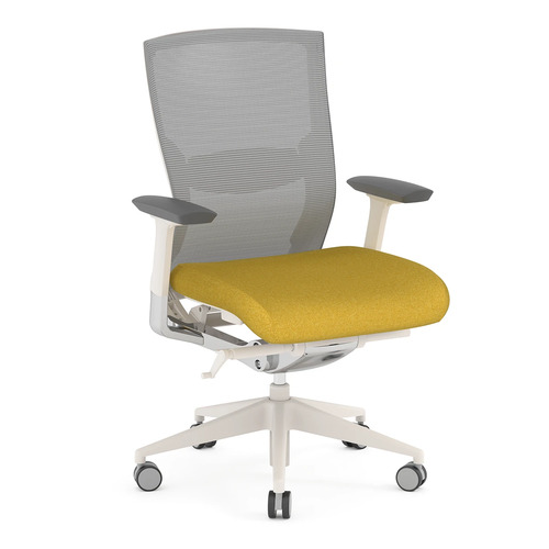 Propel Office Chair - White Frame with Yellow Seat
