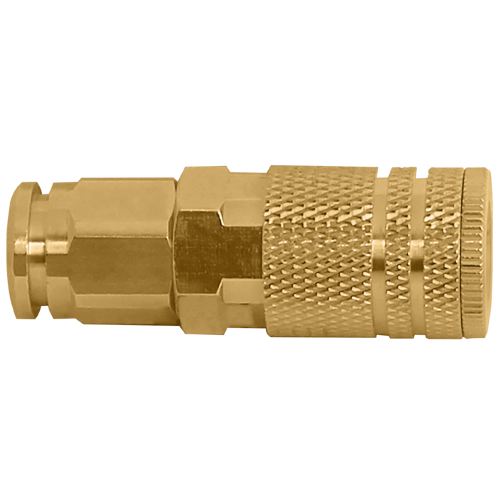 6-Ball Brass Coupler (1/4" Body, 5/16" Reusable Push On Barb) Bulk Packed