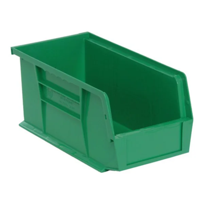 Storage Bin - Plastic - 5-1/2" x 10-7/8" x 5" - 30 lb Capacity - Green