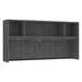 PL144OH 71" OPEN HUTCH - COASTAL GRAY