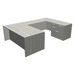 CLAUD1004 Executive U-Shape Typical 71" X 107" Desk- Silver Birch