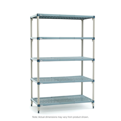 Metro 5Q467G3 Metromax Q Starter Shelving Unit 60"W X 21"D X 74"H Open Grid Polymer Shelves