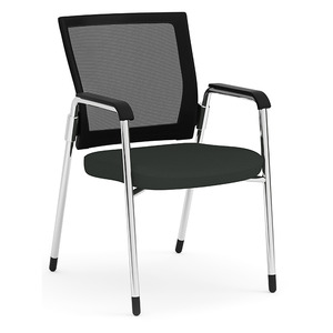 3703 PROPEL GUEST CHAIR - Chrome, Black, and Charcoal