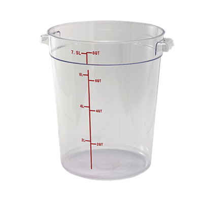 Winco PCRC-8 8Qt Polycarbonate Round Food Storage Container