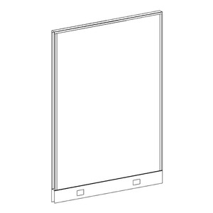 P6748 POWER Webb Panel - 67"H x 48"W Aspen Fabric, Silver