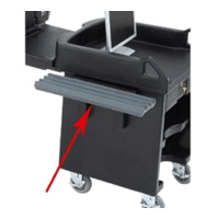 Cambro VCS32R191 Versa Cart Tray Rail Only Granite Gray